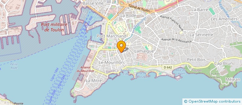 localisation de l'entreprise MADAME MONIQUE MOLINERI à TOULON