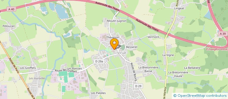localisation de l'entreprise MADAME MONIQUE MOREAU à VIRIAT