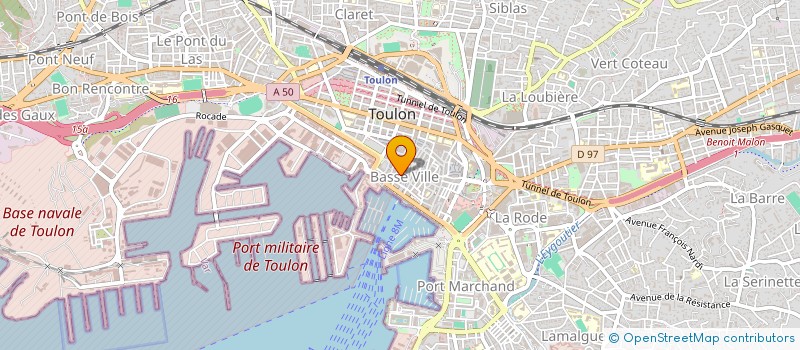 localisation de l'entreprise MADAME MONIQUE MULLER à TOULON