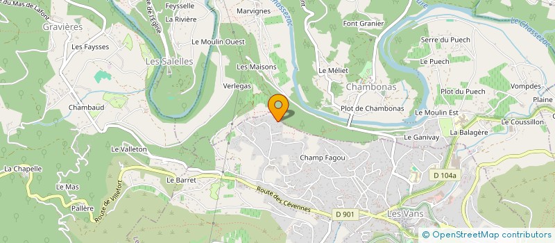 localisation de l'entreprise MADAME MONIQUE MURZILLI  LES VANS