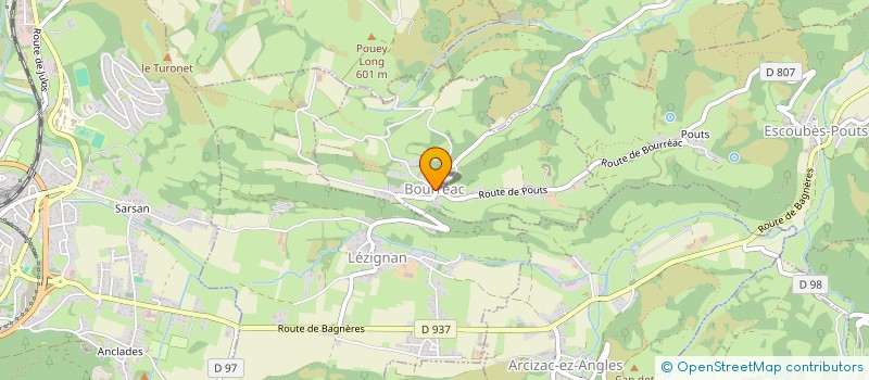 localisation de l'entreprise MADAME MONIQUE NADAU  BOURREAC