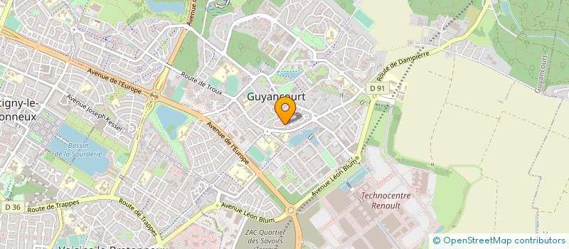 localisation de l'entreprise MADAME MONIQUE OLIVE  GUYANCOURT