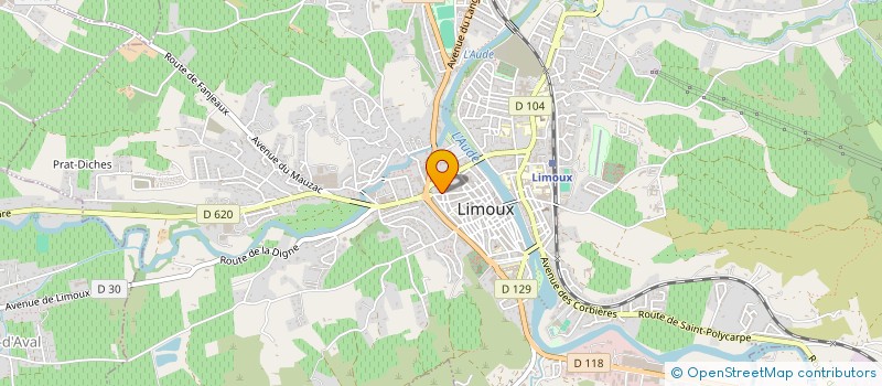 localisation de l'entreprise MADAME MONIQUE PEREZ à LIMOUX