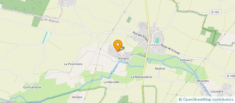 localisation de l'entreprise MADAME MONIQUE PERRET  VAL-DU-MIGNON