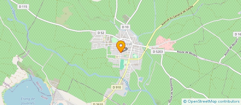 localisation de l'entreprise MADAME MONIQUE PERRIN  OLONZAC