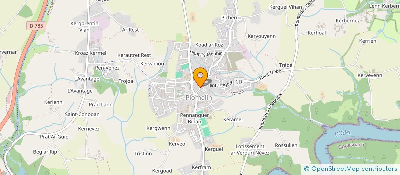 localisation de l'entreprise MADAME MONIQUE PERRIN  PLOMELIN