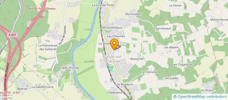 localisation de l'entreprise MADAME MONIQUE PHILIPPE à BUSSAC-SUR-CHARENTE