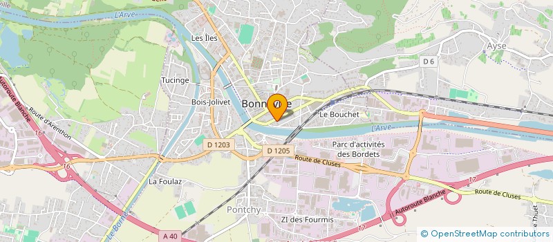 localisation de l'entreprise MADAME MONIQUE PICOLLET  BONNEVILLE