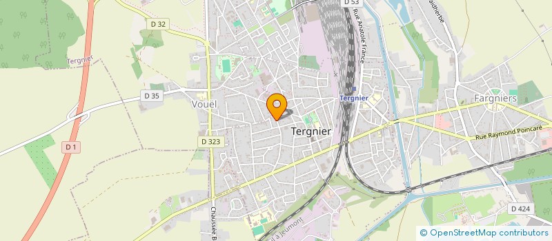 localisation de l'entreprise MADAME MONIQUE PIERIN à TERGNIER