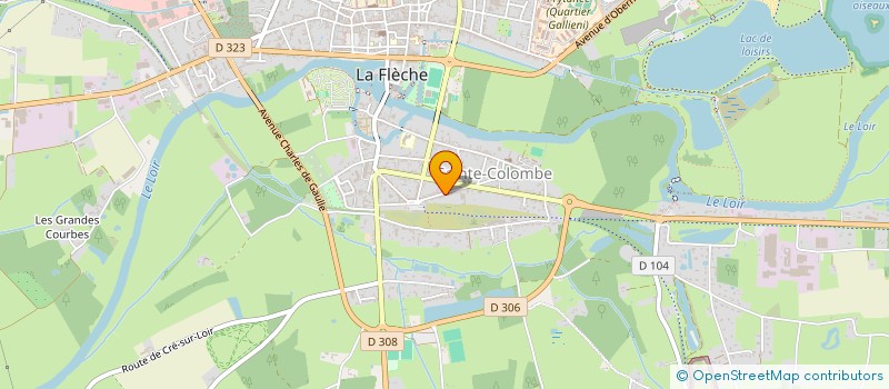 localisation de l'entreprise MADAME MONIQUE PIRONNEAU  LA FLECHE