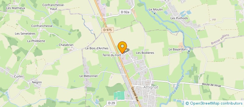 localisation de l'entreprise MADAME MONIQUE PLATRET  ATTIGNAT