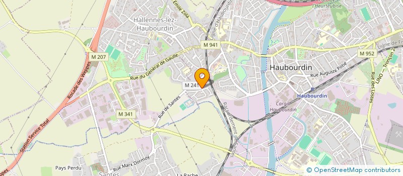 localisation de l'entreprise MADAME MONIQUE POUGUE MONSI  HAUBOURDIN