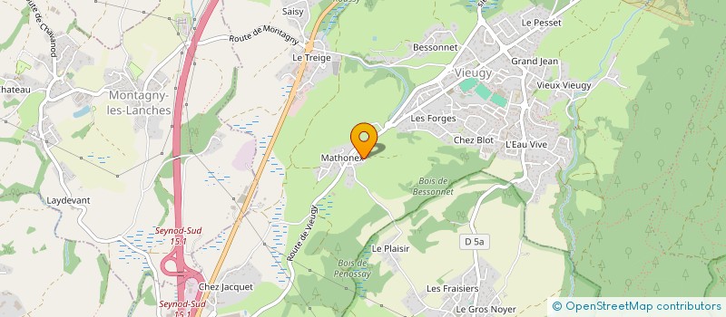 localisation de l'entreprise MADAME MONIQUE RASSAT  ANNECY