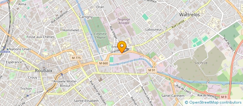 localisation de l'entreprise MADAME MONIQUE RAVEZ  ROUBAIX