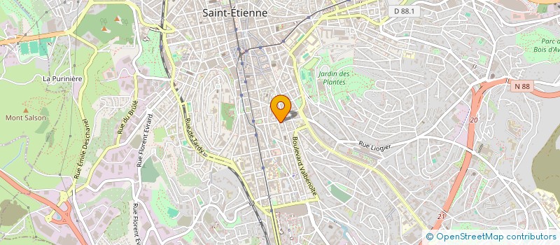 localisation de l'entreprise MADAME MONIQUE RICHARDSON  SAINT-ETIENNE