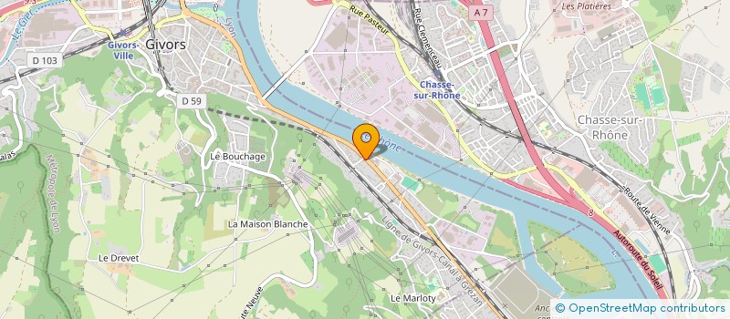 localisation de l'entreprise MADAME MONIQUE ROSTAING  GIVORS