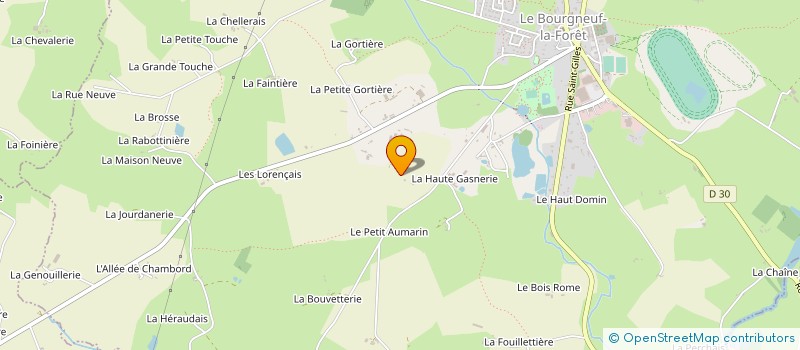 localisation de l'entreprise MADAME MONIQUE ROUSSELET à LE BOURGNEUF-LA-FORET