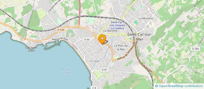 localisation de l'entreprise MADAME MONIQUE ROYO à SAINT-CYR-SUR-MER