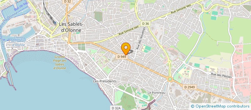 localisation de l'entreprise MADAME MONIQUE RUCHAUD à LES SABLES D'OLONNE