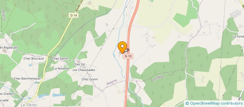 localisation de l'entreprise MADAME MONIQUE RULLIER à REIGNAC