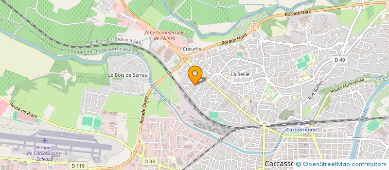 localisation de l'entreprise MADAME MONIQUE SAEZ  CARCASSONNE