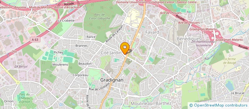 localisation de l'entreprise MADAME MONIQUE SAHORES  GRADIGNAN