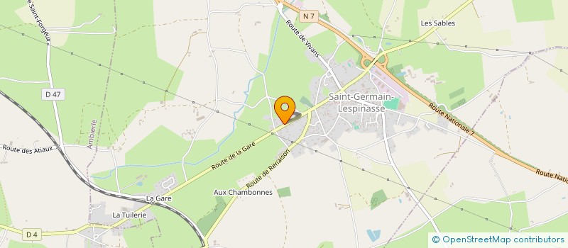 localisation de l'entreprise MADAME MONIQUE SAUZET  SAINT-GERMAIN-LESPINASSE