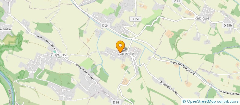localisation de l'entreprise MADAME MONIQUE SORRES  AUREVILLE