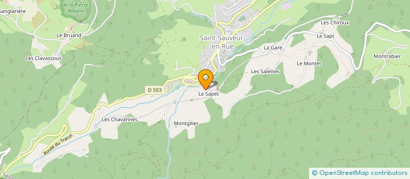 localisation de l'entreprise MADAME MONIQUE SOUTRENON à SAINT-SAUVEUR-EN-RUE