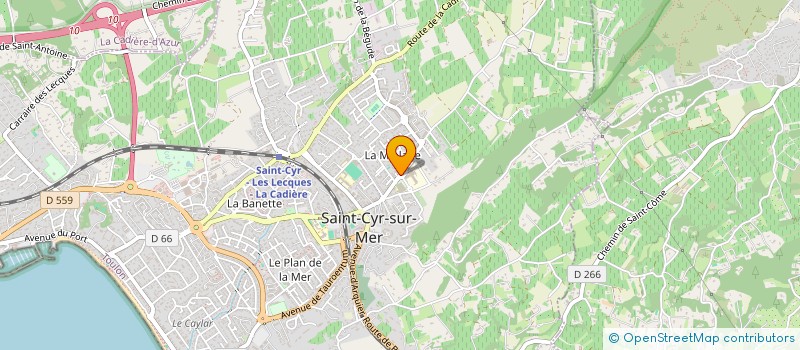 localisation de l'entreprise MADAME MONIQUE TAUREL à SAINT-CYR-SUR-MER