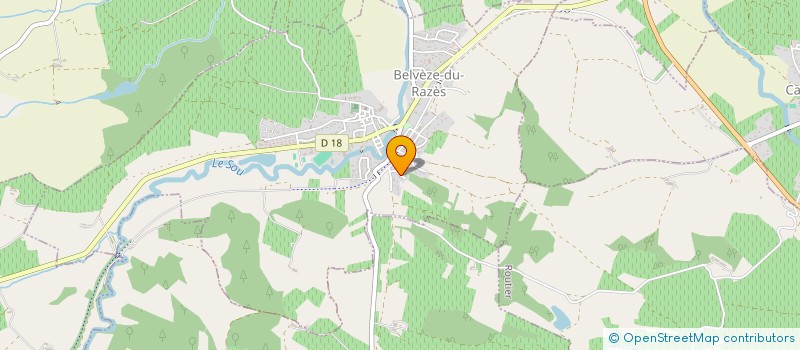 localisation de l'entreprise MADAME MONIQUE TEGON  BELVEZE-DU-RAZES