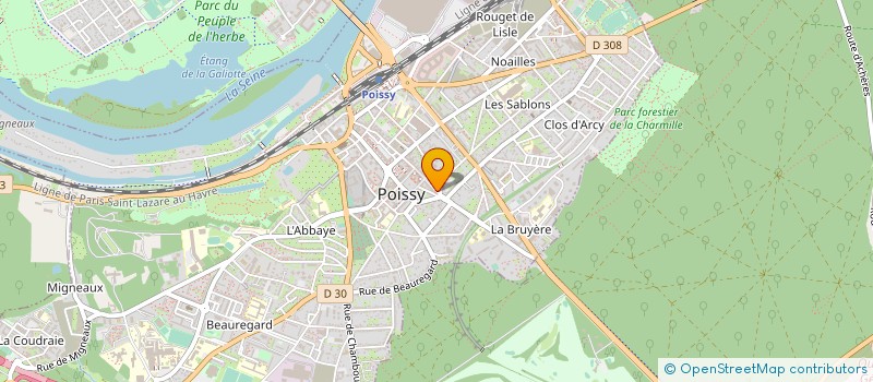 localisation de l'entreprise MADAME MONIQUE TENRE à POISSY