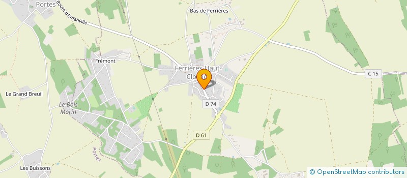 localisation de l'entreprise MADAME MONIQUE TESNER  FERRIERES-HAUT-CLOCHER