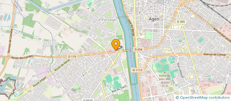 localisation de l'entreprise MADAME MONIQUE TESTAUD  LE PASSAGE