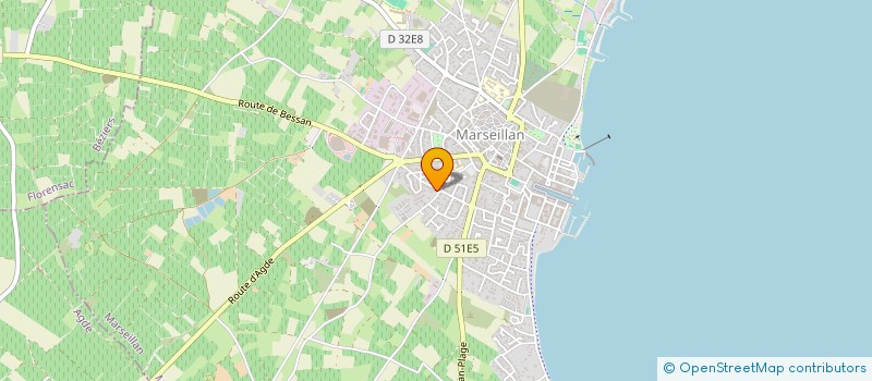 localisation de l'entreprise MADAME MONIQUE THIEULE à MARSEILLAN