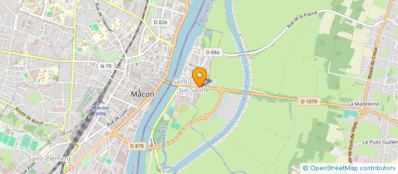 localisation de l'entreprise MADAME MONIQUE THOMAS  SAINT-LAURENT-SUR-SAONE