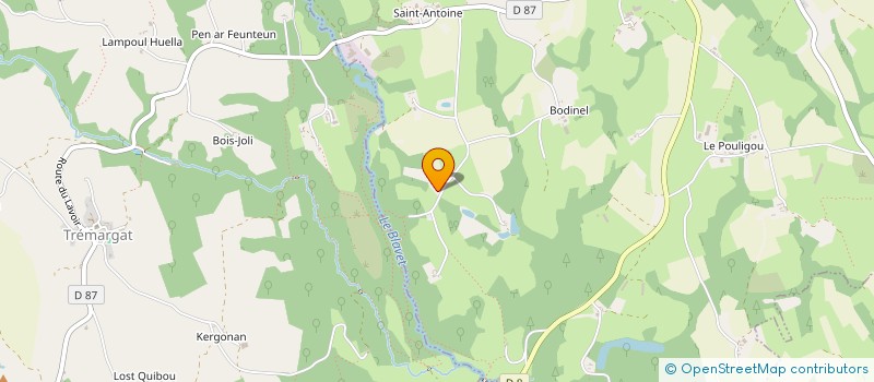 localisation de l'entreprise MADAME MONIQUE TUAL  LANRIVAIN