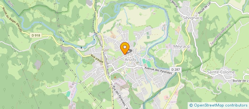 localisation de l'entreprise MADAME MONIQUE UTHURRIAGUE à ARUDY