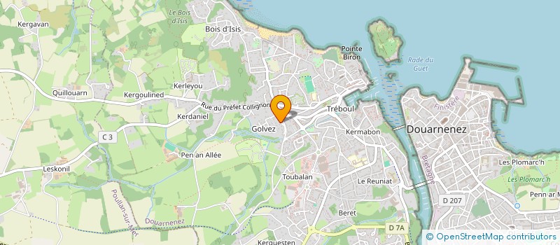 localisation de l'entreprise MADAME MONIQUE VACHOUD à DOUARNENEZ