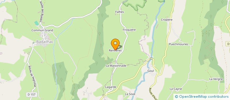 localisation de l'entreprise MADAME MONIQUE VALADE à BADAILHAC