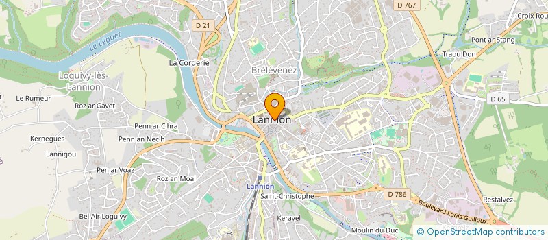 localisation de l'entreprise MADAME MONIQUE VANDENHEUVEL à LANNION