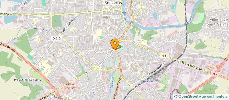 localisation de l'entreprise MADAME MONIQUE VANDROTH à SOISSONS
