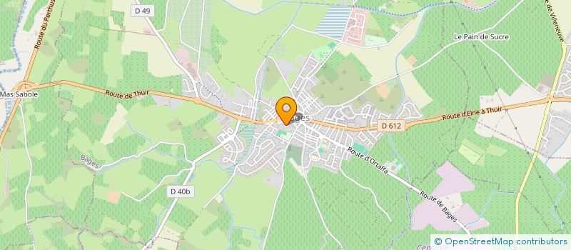 localisation de l'entreprise MADAME MONIQUE VAUTRIN  BAGES