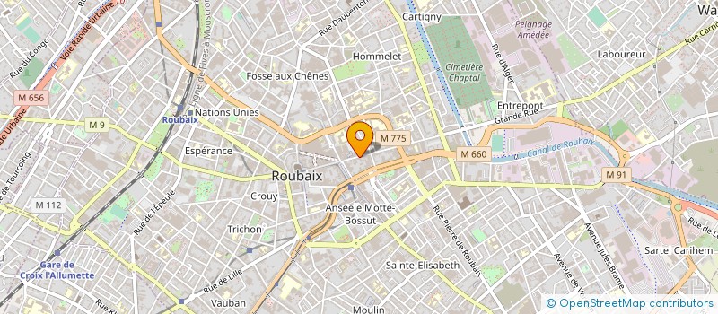 localisation de l'entreprise MADAME MONIQUE VERMEERSCH à ROUBAIX
