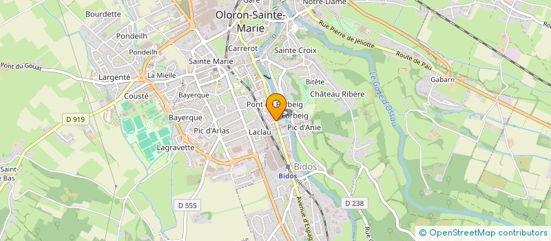 localisation de l'entreprise MADAME MONIQUE VERRAMASSON à OLORON-SAINTE-MARIE