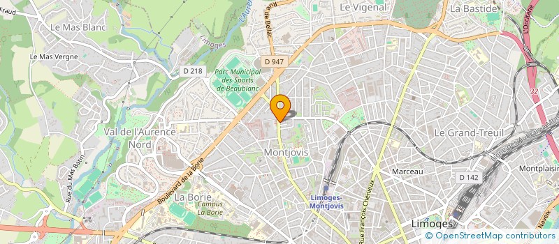 localisation de l'entreprise MADAME MONIQUE VIROT à LIMOGES