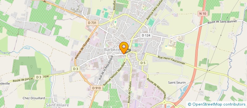 localisation de l'entreprise MADAME MONTAINE MELIN  BARBEZIEUX-SAINT-HILAIRE