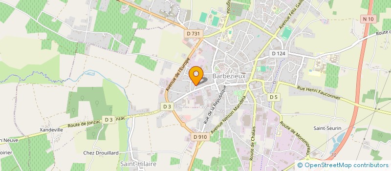 localisation de l'entreprise MADAME MORANE QUERON à BARBEZIEUX-SAINT-HILAIRE