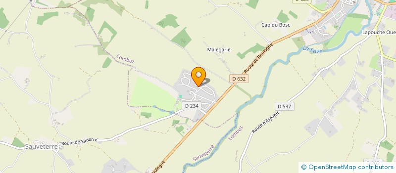 localisation de l'entreprise MADAME MORGANE BARA  LOMBEZ