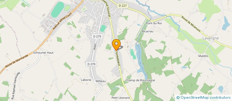 localisation de l'entreprise MADAME MORGANE BEAUJARD  MIRAMONT-DE-GUYENNE